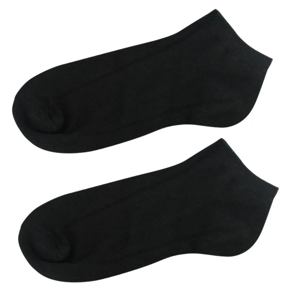 3 Pairs Womens Athletic Ankle Socks Low Cut Fit Crew Size 6-8 Sports Black