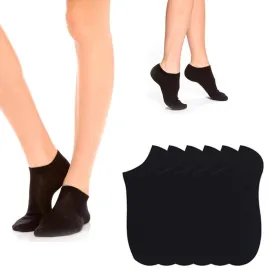 3 Pairs Womens Athletic Ankle Socks Low Cut Fit Crew Size 6-8 Sports Black