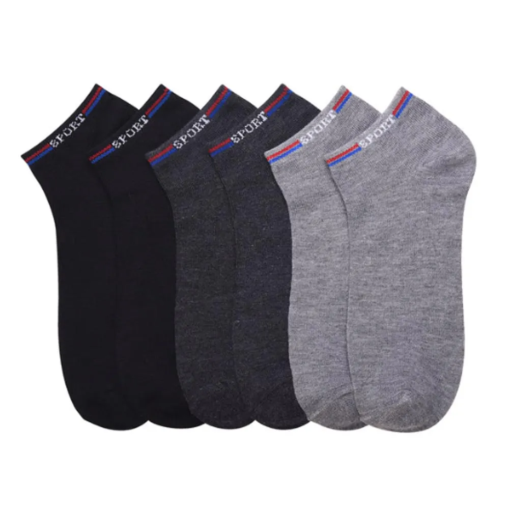 6 Pairs Sports Socks Ankle Quarter Crew Mens Stretchy Low Cut Size 9-11 Assorted