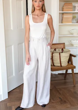 Atelier Pleated Pant in Beach Linen - Emerson Fry