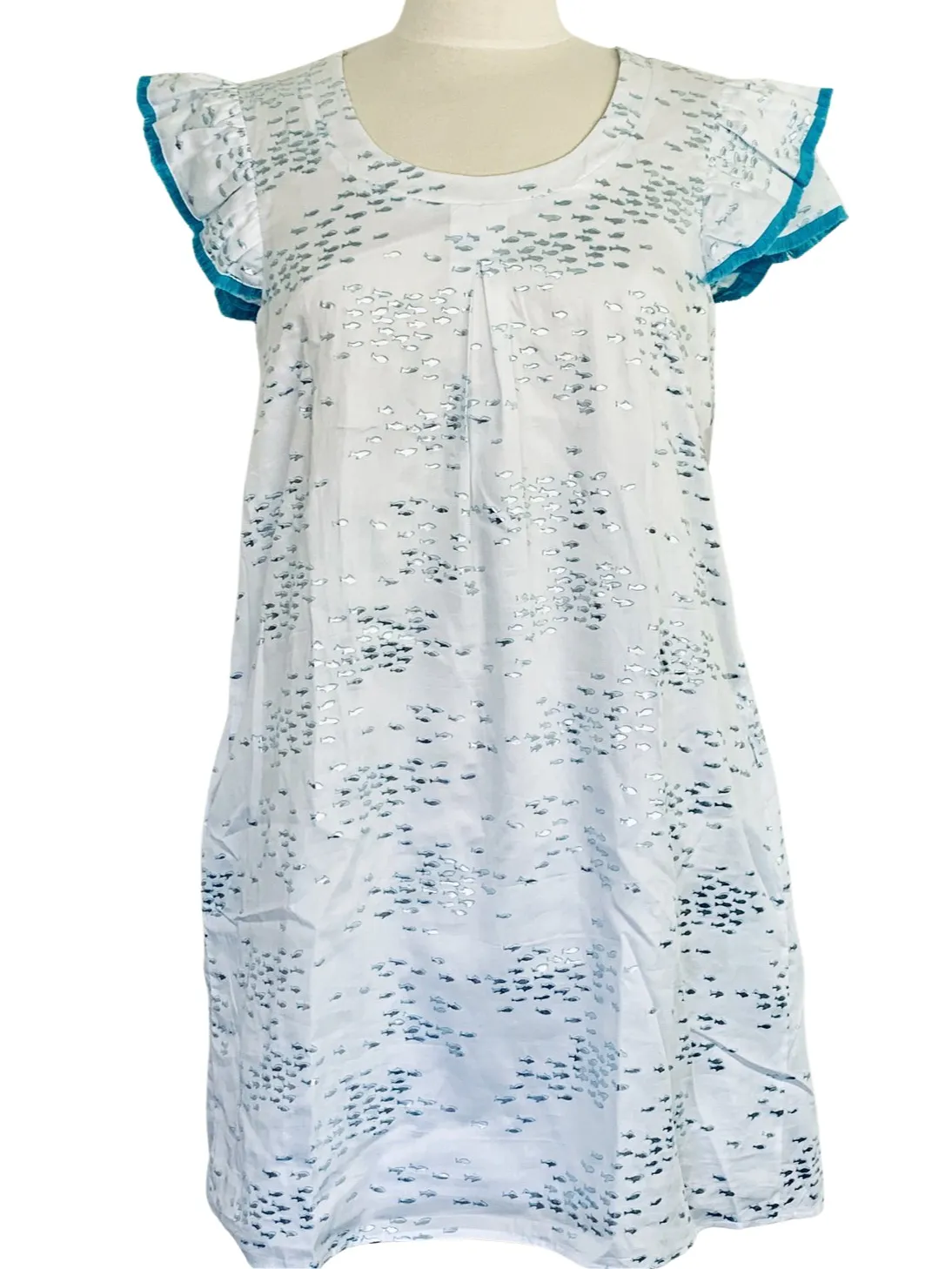 Clare Dress Fishes Silver