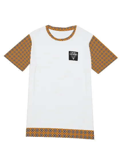 Diamond Sun Men's White O-Neck T-Shirt | 100% Cotton