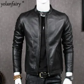 Genuine Leather Jacket Men