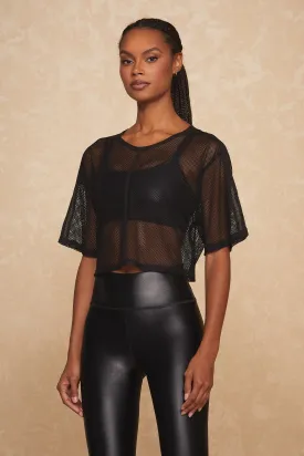 Lena Mesh Active Top - Black