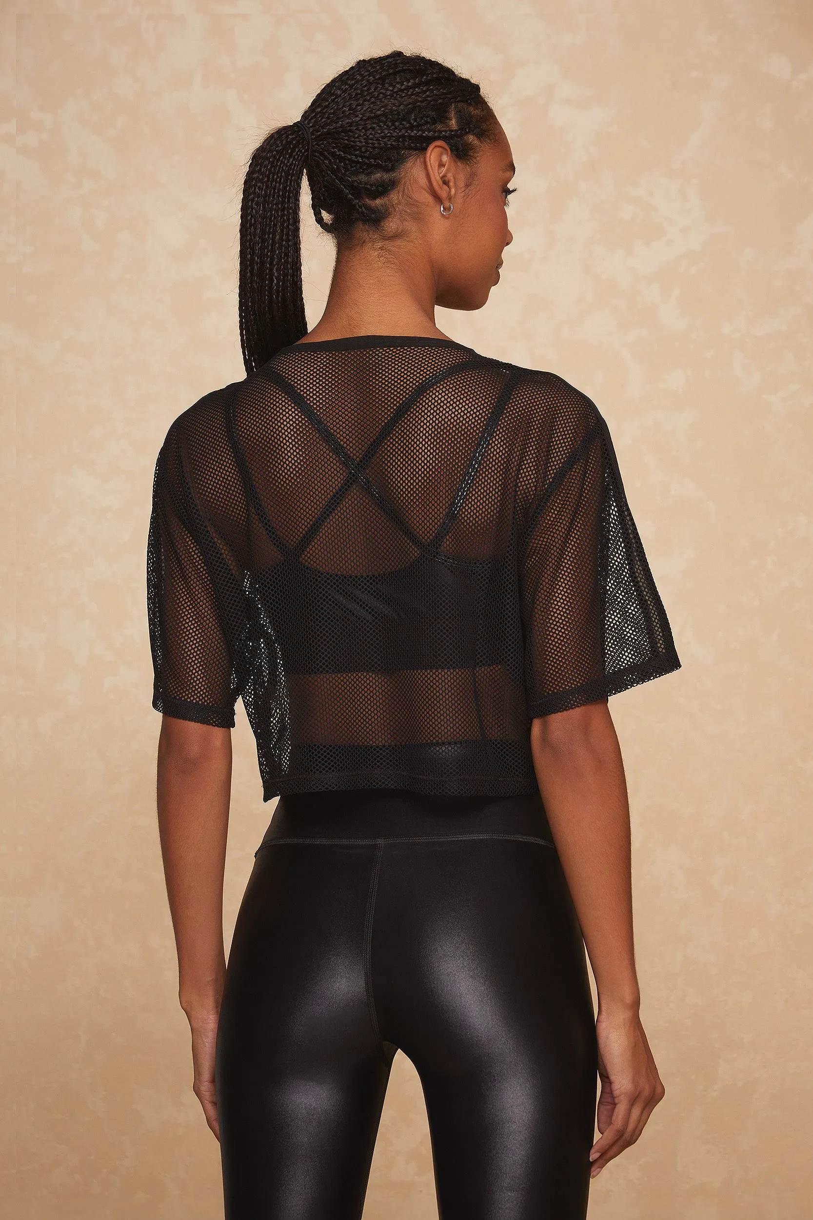 Lena Mesh Active Top - Black