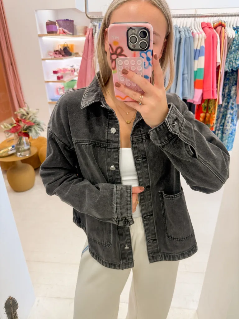 PIPER DENIM JACKET - BLACK WASH