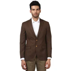 Raymond Men Brown Contemporary Fit Polyester Blend Jackets