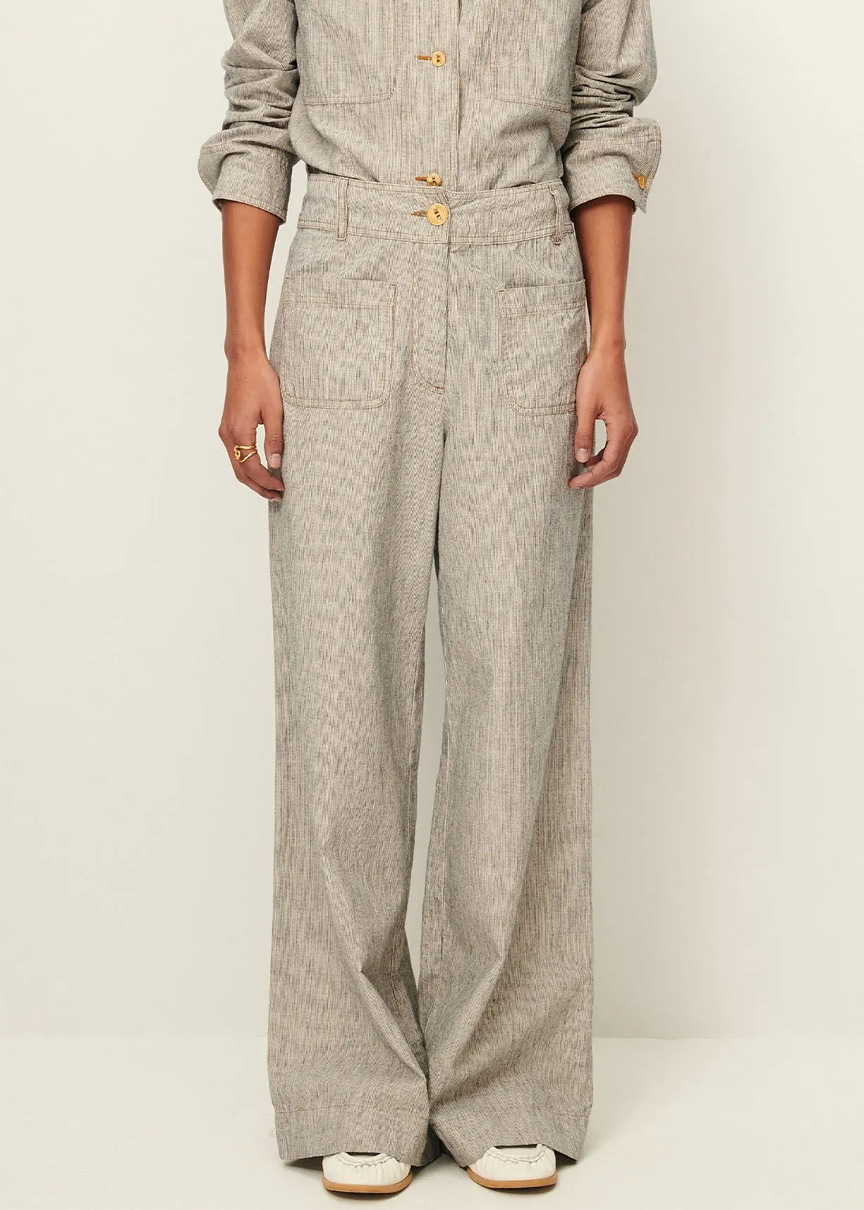 Sessun Manhatti Pants in Whiblack