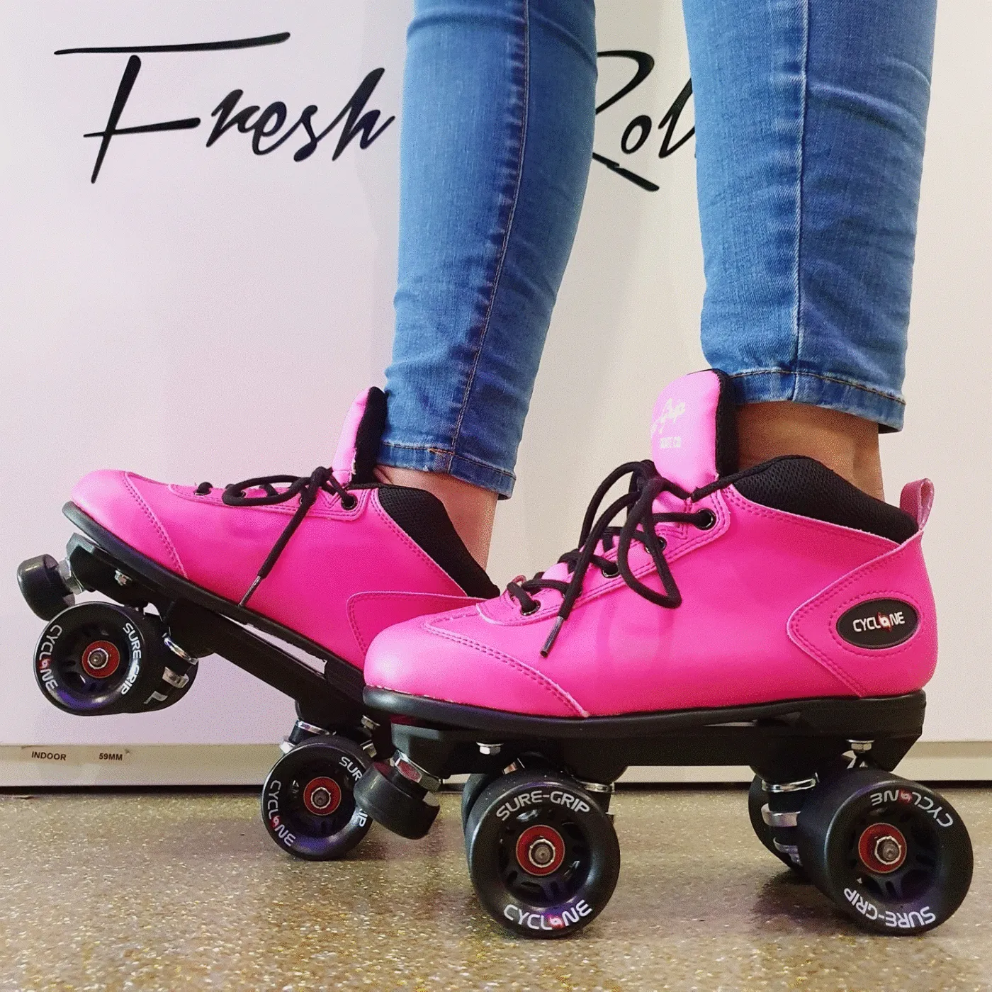 Sure-Grip Cyclone Pink Roller Skates